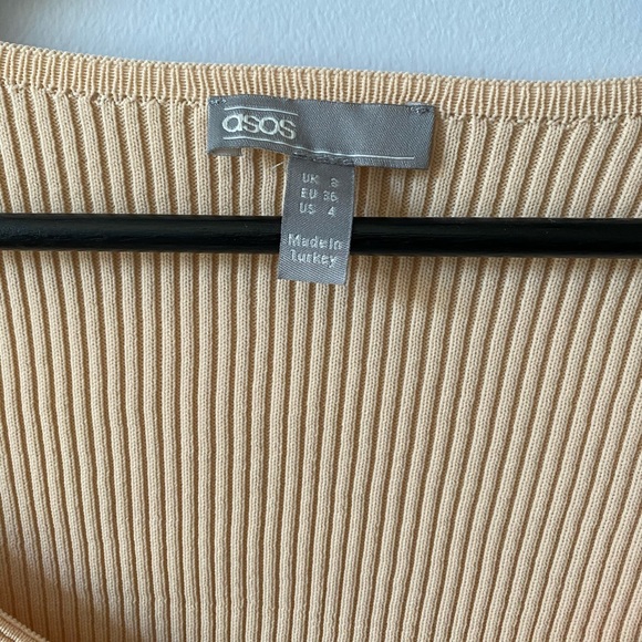 *NEW* ASOS Long Sleeve Structured Knit Crop Top - Picture 4 of 5